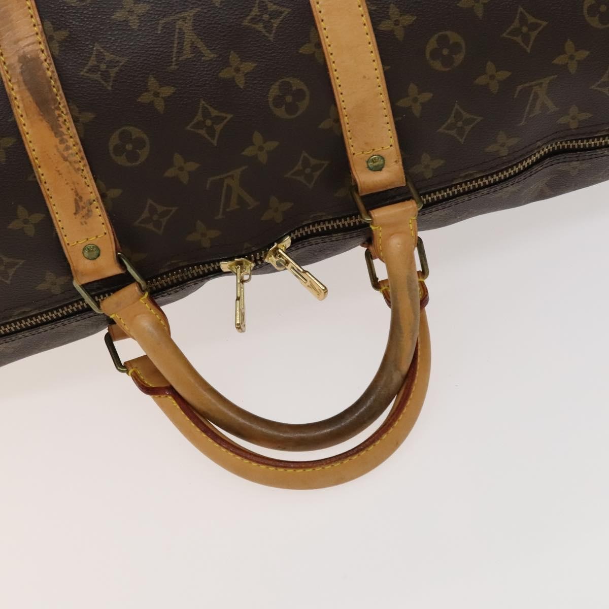 Louis Vuitton Keepall Bandouliere Bag Monogram Canvas, BROWN, CANVAS, Travel bag