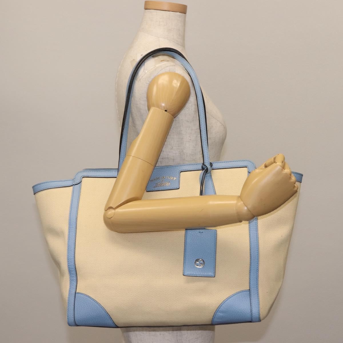 Gucci Swing Tote Canvas and Leather, BEIGE, CANVAS, Tote bag