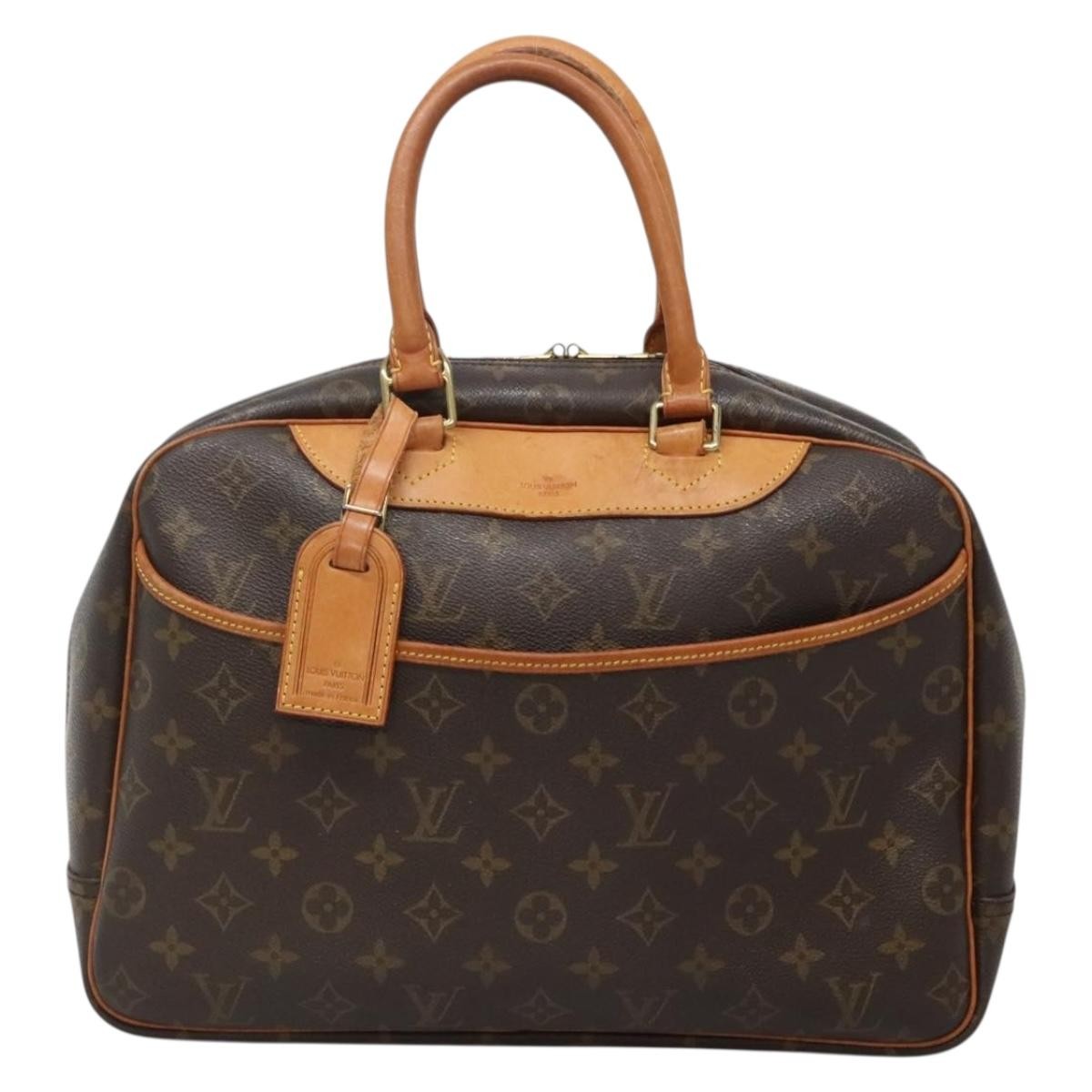 Louis Vuitton Deauville Handbag Monogram Canvas, BROWN, CANVAS, Handbag