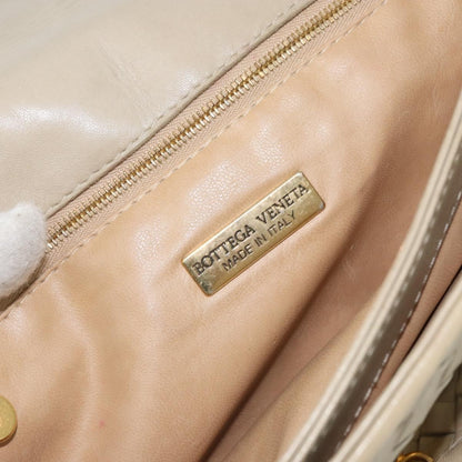 Bottega Veneta Intrecciato Handbag Leather, BEIGE, LEATHER, Handbag