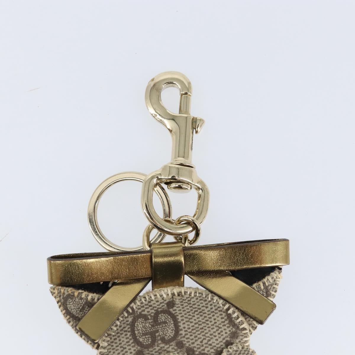 Gucci Dog Keychain GG Coated Canvas, BEIGE, CANVAS, Charms and Keychains