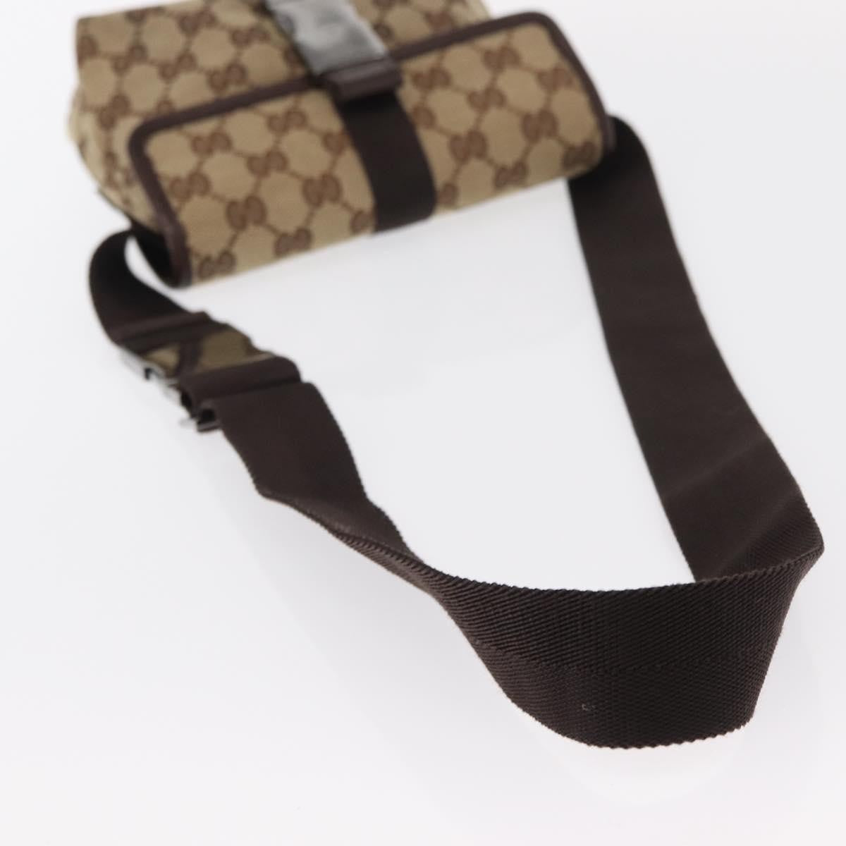 Gucci Buckle Belt Bag GG Canvas, BEIGE, CANVAS, Shoulder bag