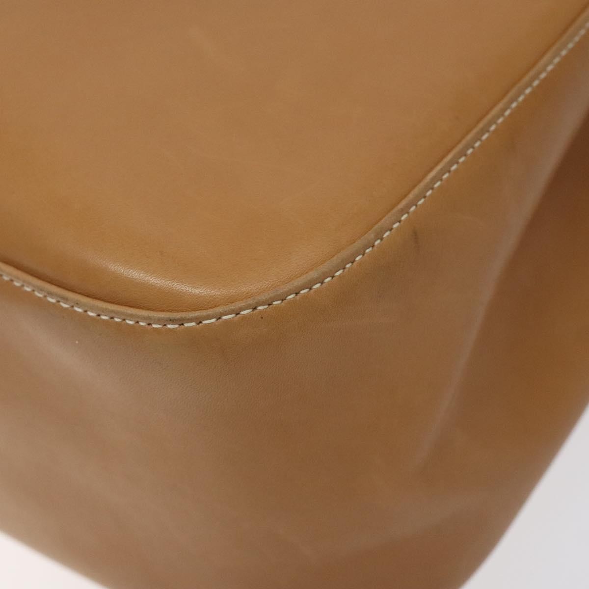 Salvatore Ferragamo Gancini Shoulder Bag Leather, BROWN, LEATHER, Shoulder bag