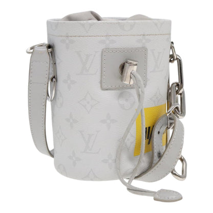 Louis Vuitton Chalk Nano Bag Limited Edition Logo Story Monogram Canvas, GRAY, CANVAS, Handbag