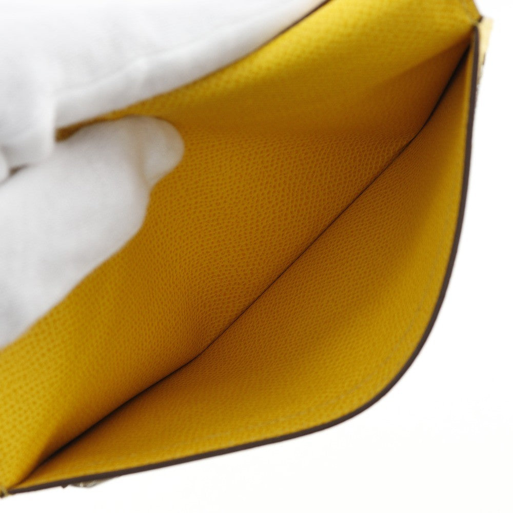 Hermes Bearn Wallet Epsom, YELLOW, LEATHER, Wallets