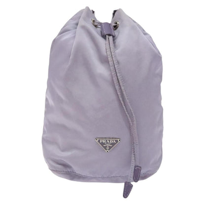 Prada Vela Drawstring Bucket Pouch Tessuto, Purple, Nylon, Clutch