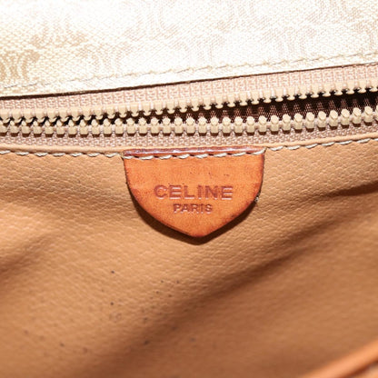 Celine Macadam Shoulder Bag Canvas, BEIGE, CANVAS, Shoulder bag
