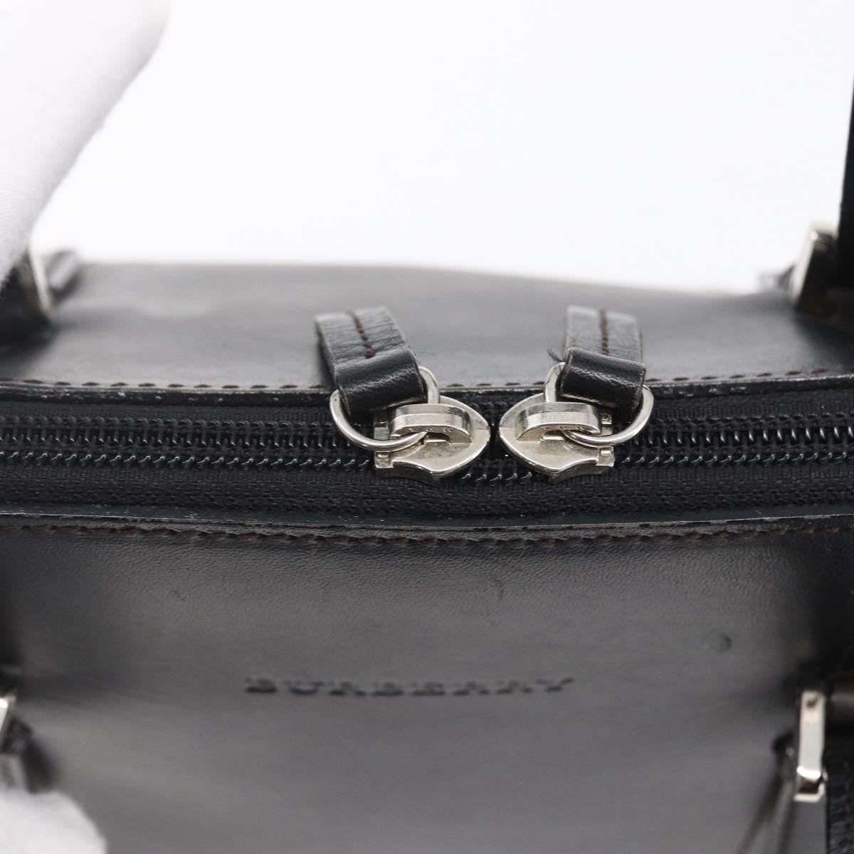 Burberry Vintage Handbag Leather, BLACK, LEATHER, Handbag