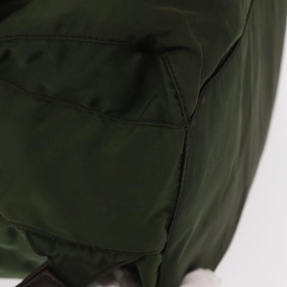 Prada Double Front Pocket Backpack Tessuto, Khaki, Nylon, Backpack