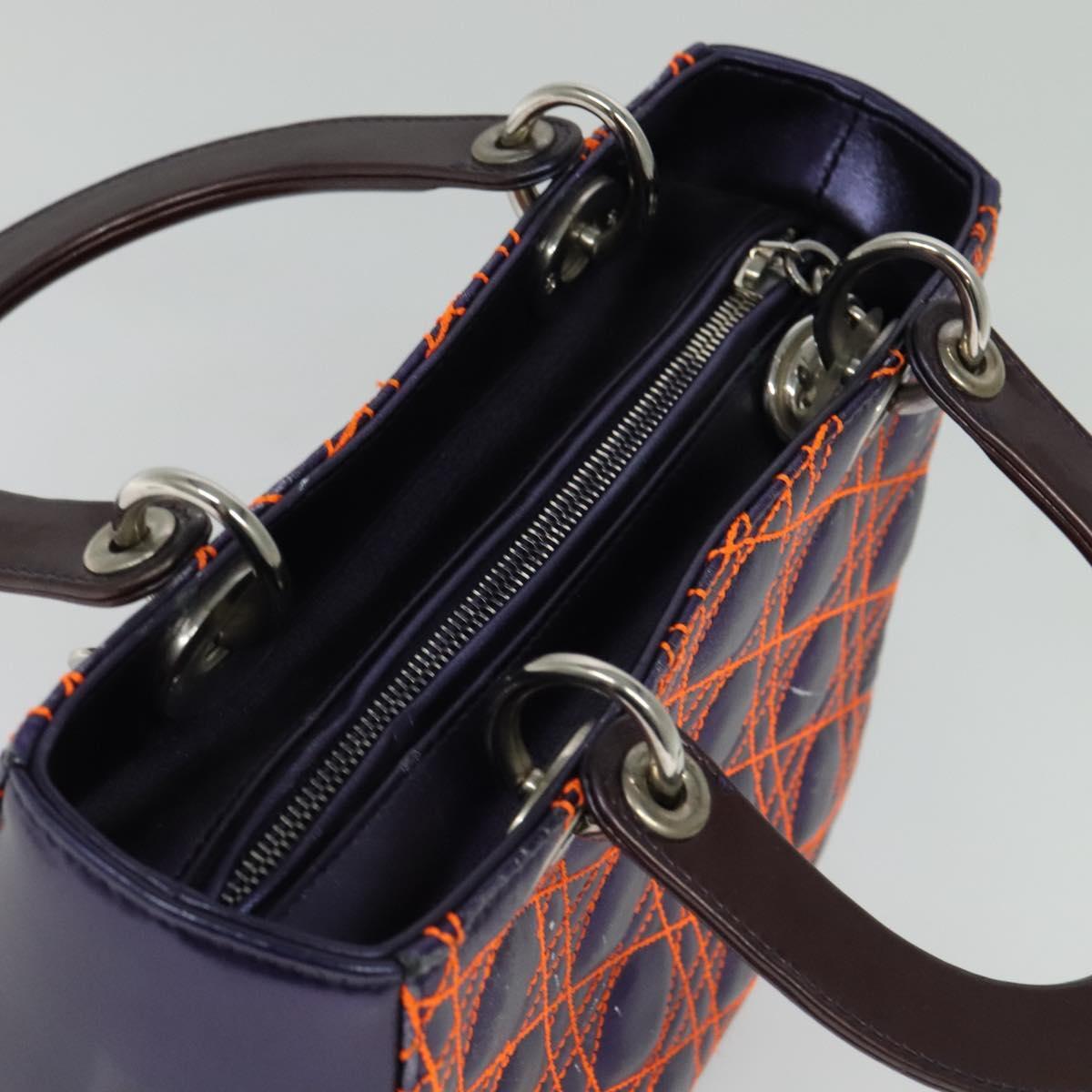 Christian Dior Lady Dior Bag Anselm Reyle Cannage Quilt Leather, PURPLE, LEATHER, Handbag