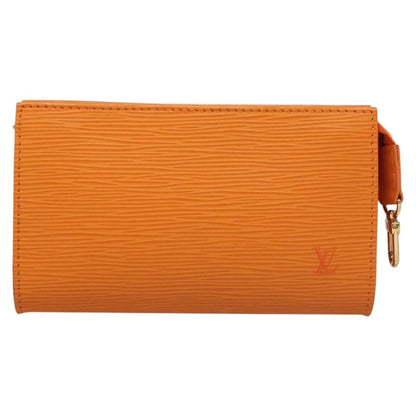 Louis Vuitton Pochette Accessoires Epi Leather, ORANGE, LEATHER, Clutche & pouche