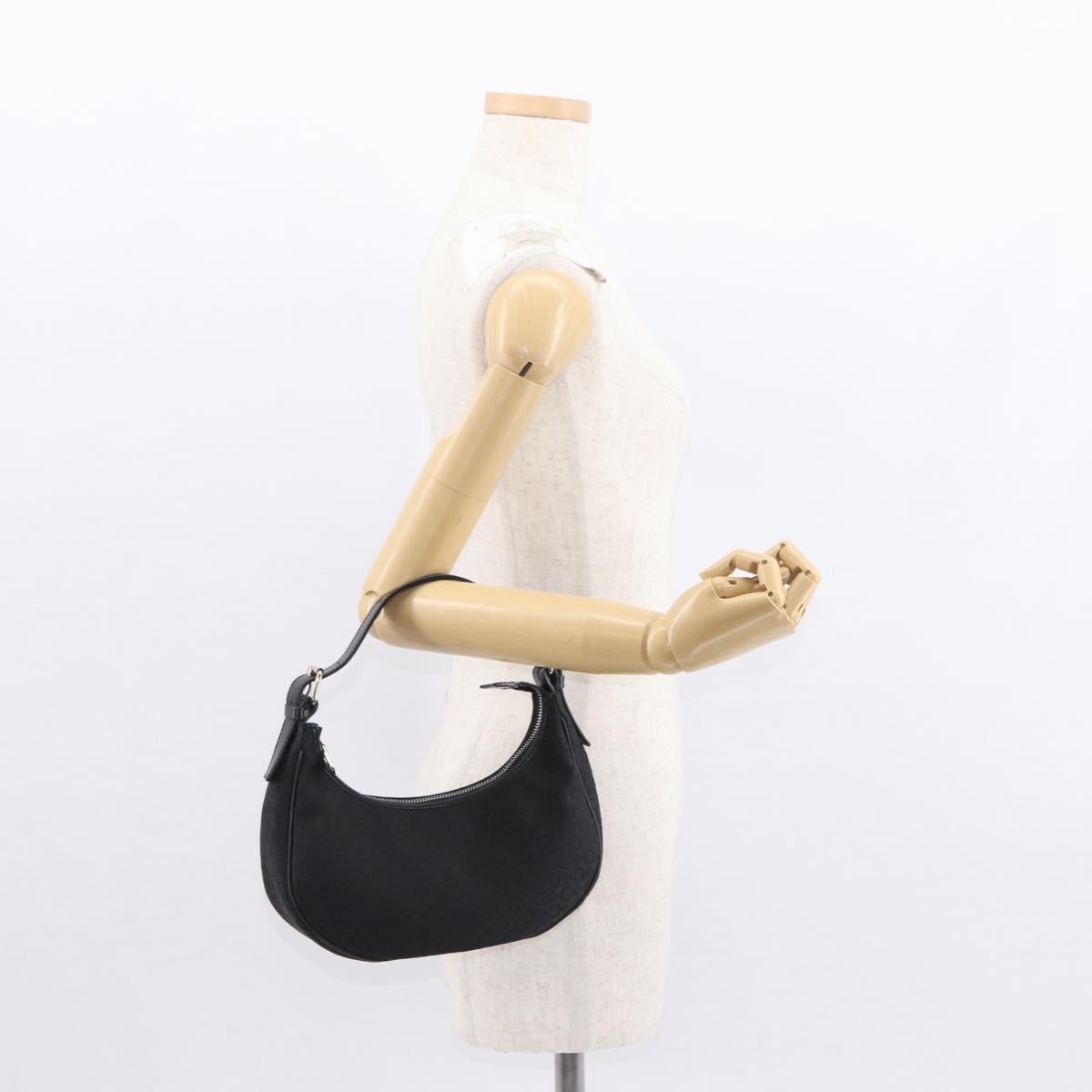 Celine Ava Bag Macadam canvas, BLACK, CANVAS, Handbag