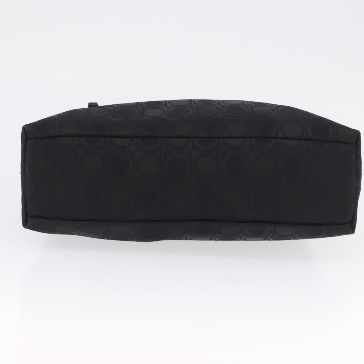 Salvatore Ferragamo Gancini Tote Gancini Canvas, BLACK, CANVAS, Tote bag