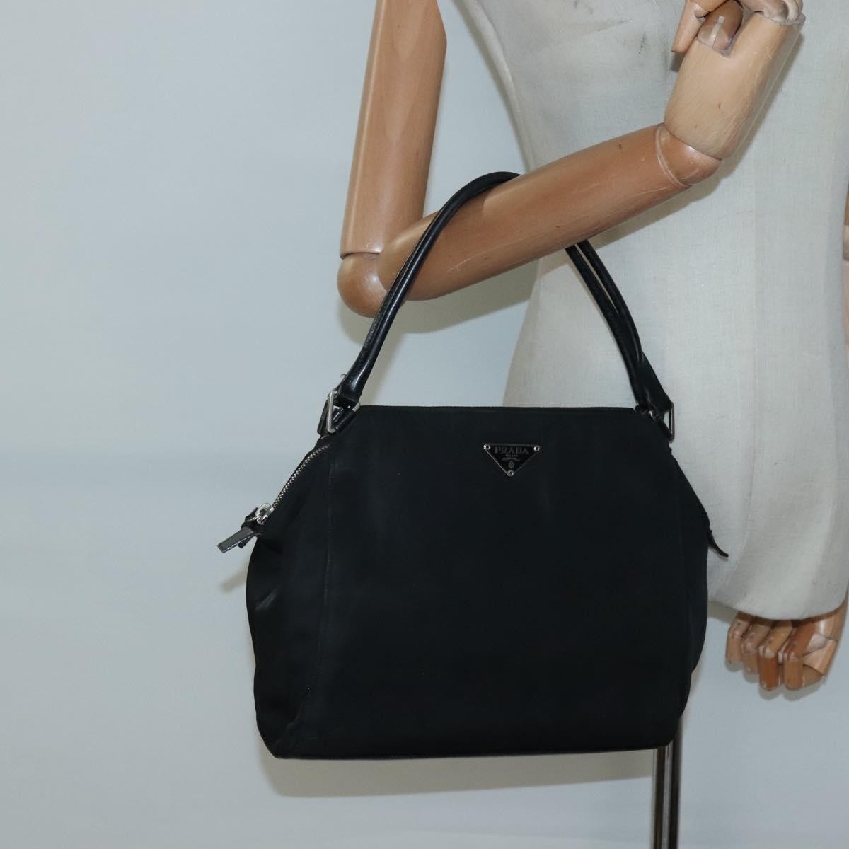Prada Vintage Handbag Tessuto, BLACK, NYLON, Handbag