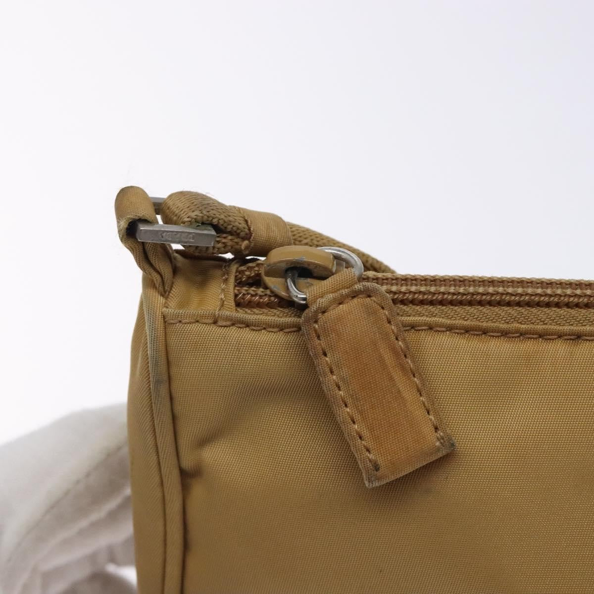 Prada Pochette Shoulder Bag Tessuto, BEIGE, NYLON, Clutche & pouche