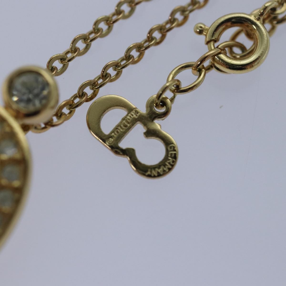 Christian Dior CD Pendant Necklace Gold-plated, GOLD, METAL, Necklace