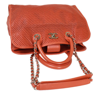 Chanel French Riviera Tote Quilted Caviar, RED, LEATHER, Handbag