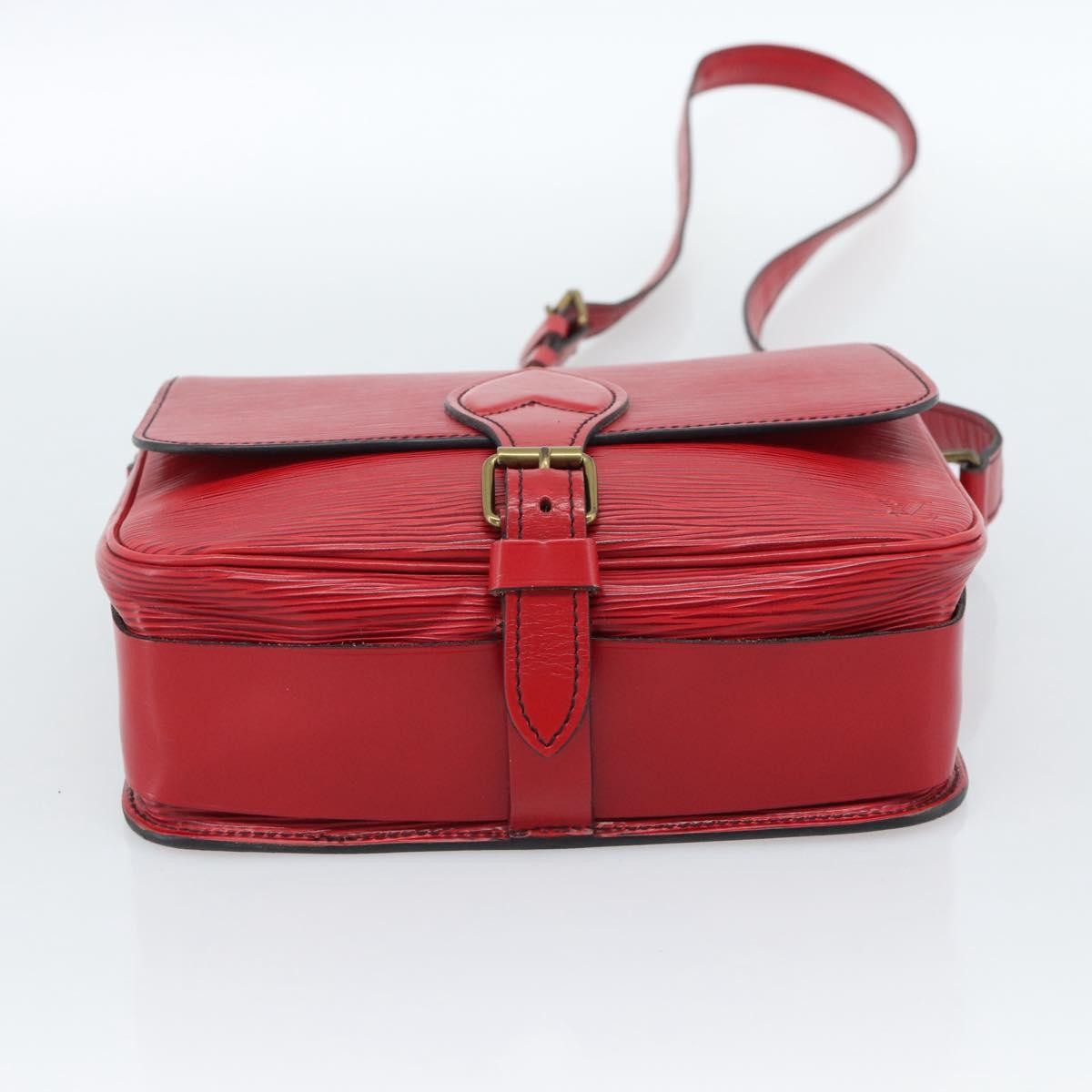 Louis Vuitton Cartouchiere Handbag Epi Leather, Red, Leather, Shoulder Bag