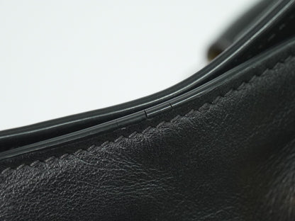 Prada Convertible Shopper Tote Soft Calf, BLACK, LEATHER, Tote bag