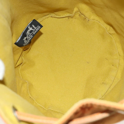 Hermes Polochon Mimile Drawstring Backpal Canvas, ORANGE, CANVAS, Backpack