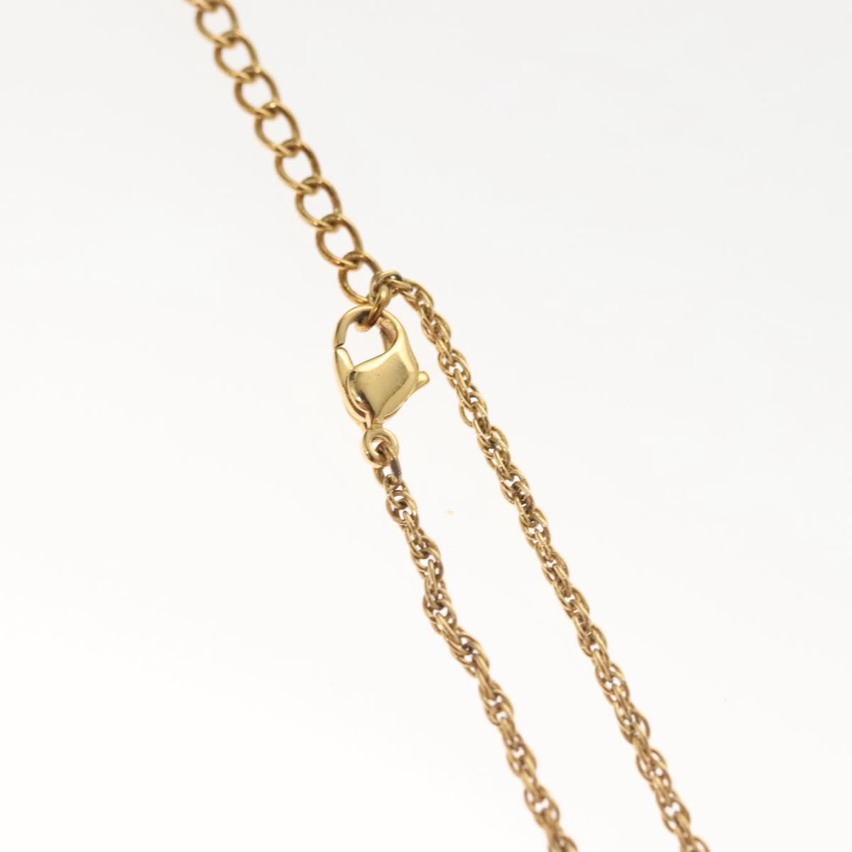 Christian Dior CD Round Pendant Necklace Metal, GOLD, METAL, Necklace