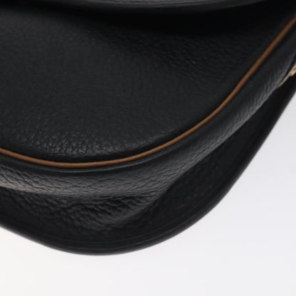 Christian Dior Vintage CD Flap Shoulder Bag Leather, BLACK, LEATHER, Shoulder bag