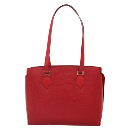 Louis Vuitton Duplex Bag Epi Leather, RED, LEATHER, Handbag