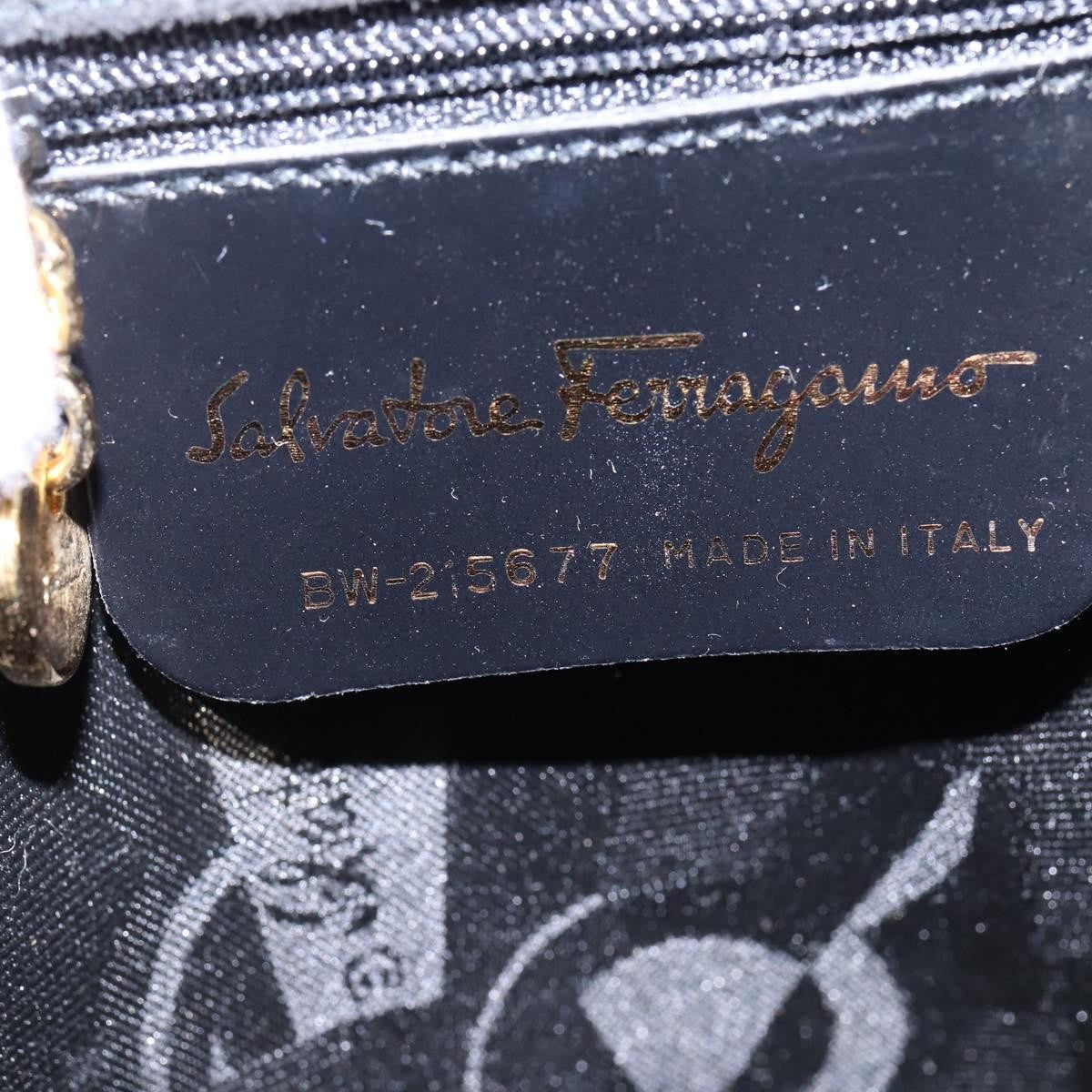 Salvatore Ferragamo Vintage Vara Bow Top Handle Bag Patent Leather, BLACK, PATENT_LEATHER, Handbag