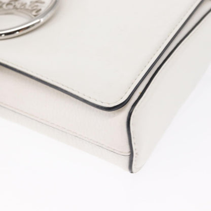 Christian Louboutin Rubylou Clutch Leather, WHITE, LEATHER, Shoulder bag