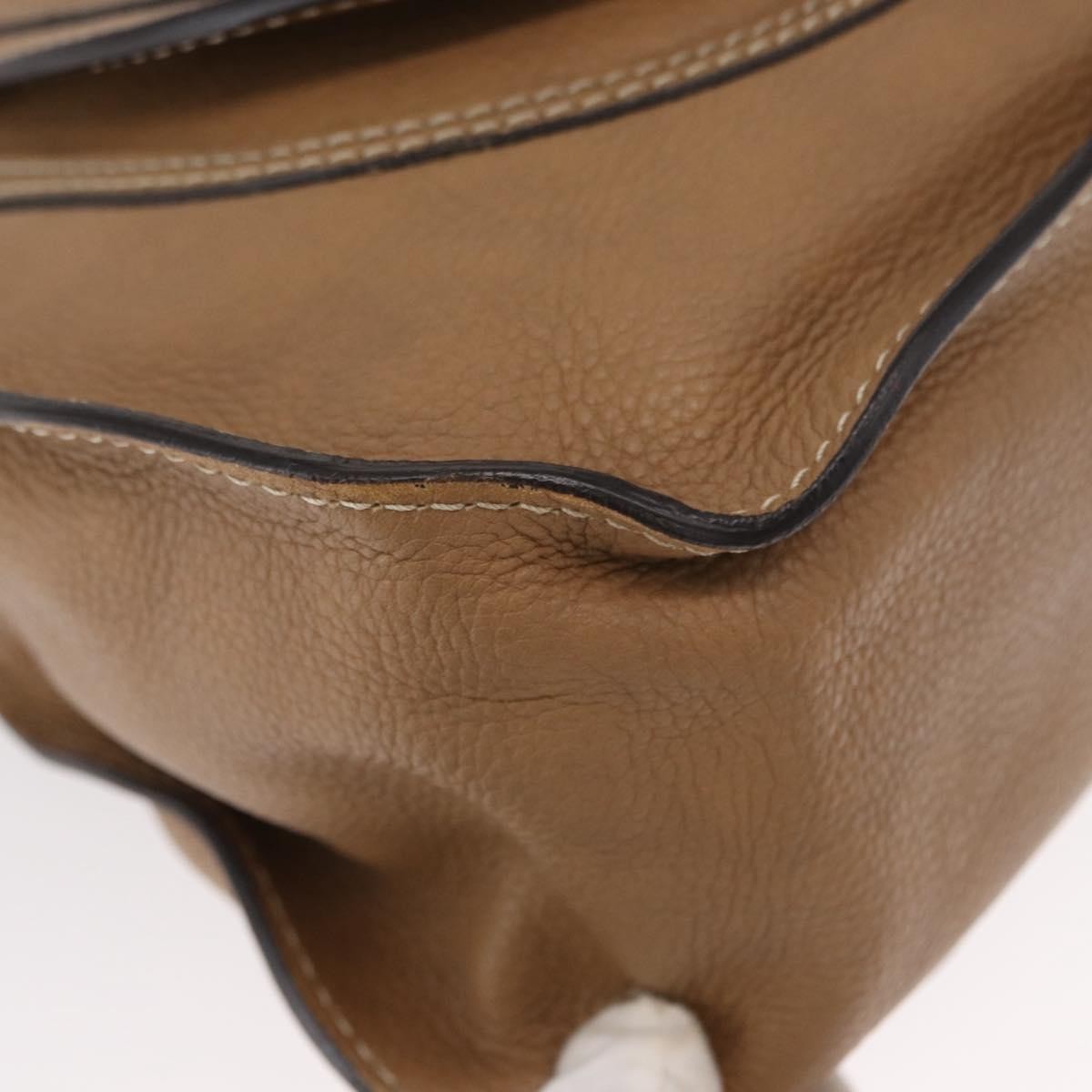 Chloe Marcie Satchel Studded Leather, BEIGE, LEATHER, Handbag
