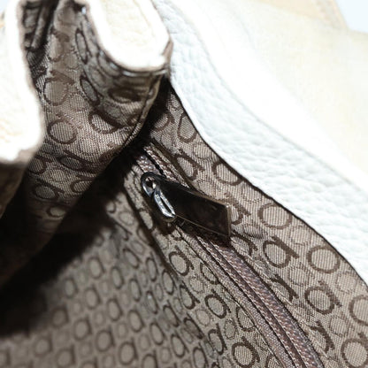 Salvatore Ferragamo Gancini Shoulder Bag Leather, WHITE, LEATHER, Shoulder bag