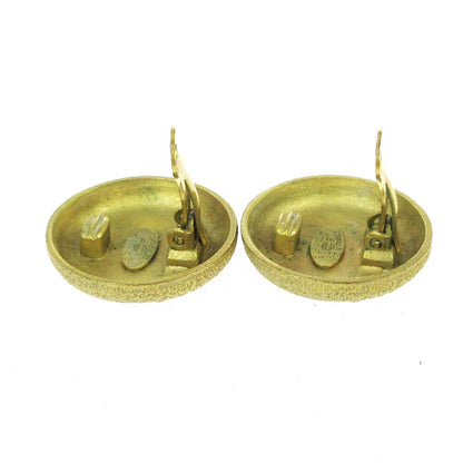 Chanel CC Round Earrings Metal, GOLD, GOLD, Earrings