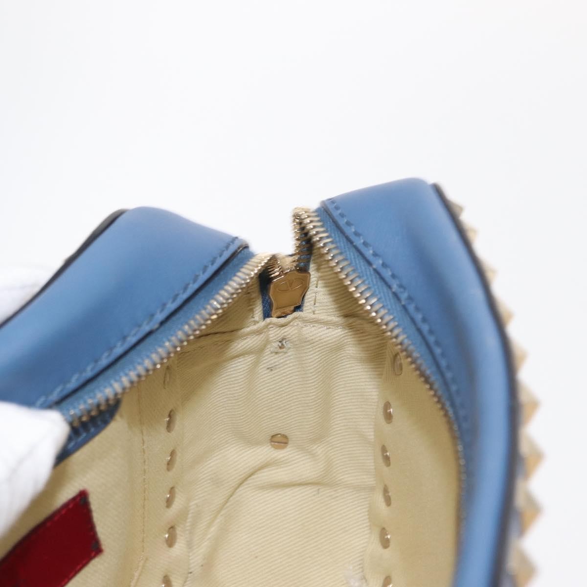 Valentino Garavani Rockstud Camera Crossbody Bag Leather, BLUE, LEATHER, Clutche & pouche