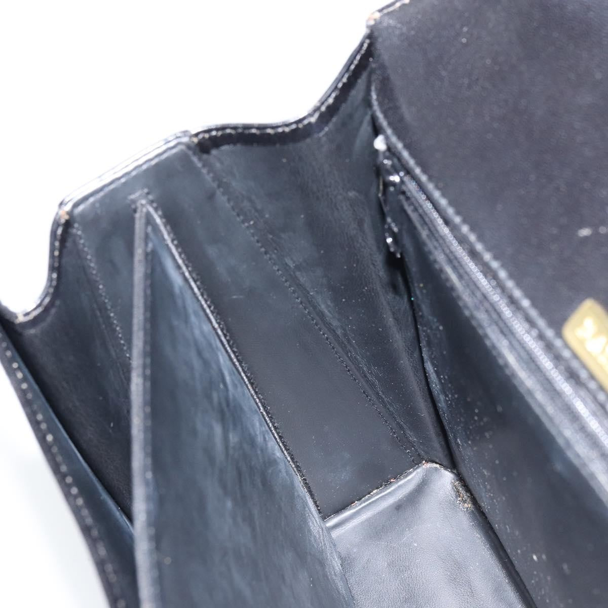 Bally Vintage Handbag Leather, BLACK, LEATHER, Handbag