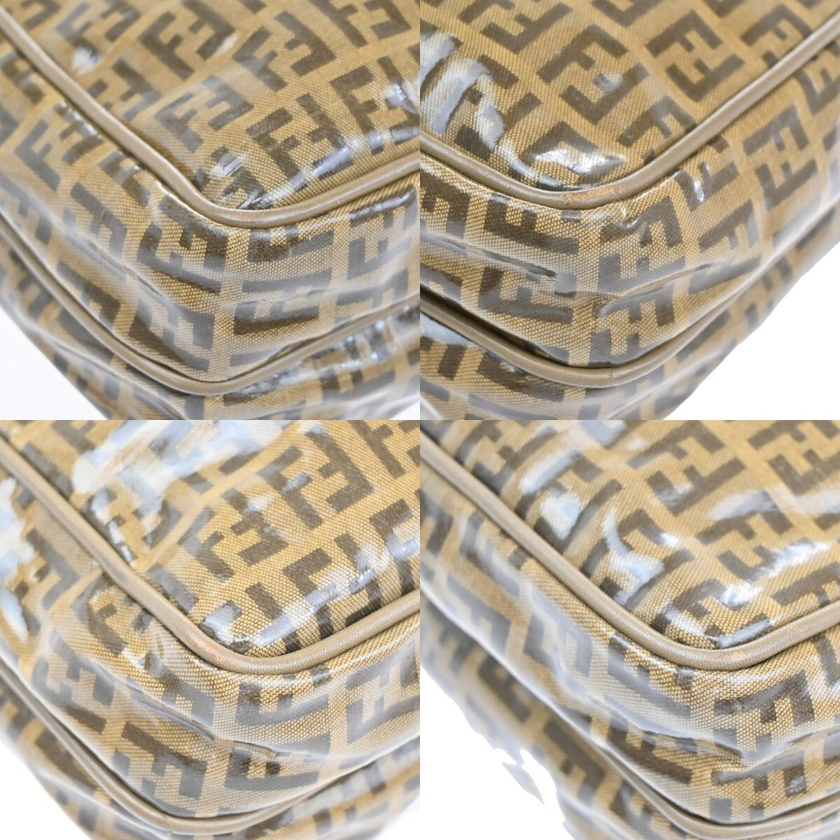 Fendi Camera Case Pattern Zucca, BROWN, CANVAS, Shoulder bag