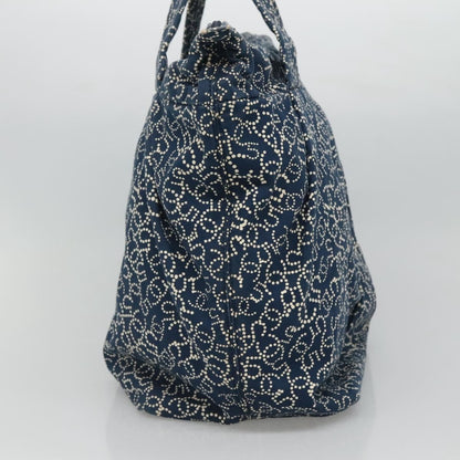 Chanel Vintage Bowler Bag Printed Canvas, NAVY, CANVAS, Handbag