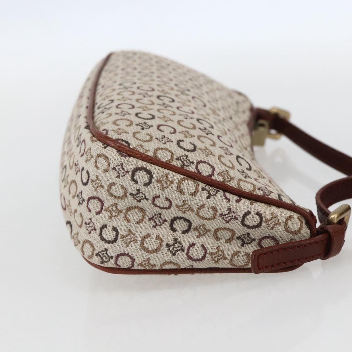 Celine C Macadam Pouch Canvas, BEIGE, CANVAS, Clutche & pouche