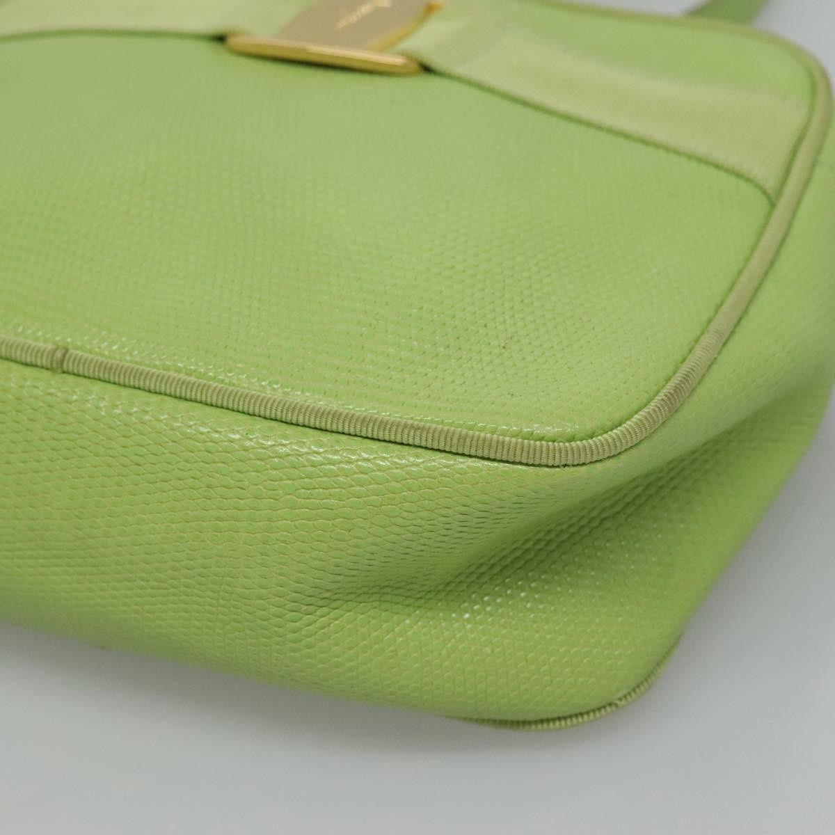 Salvatore Ferragamo Vala Shoulder Bag Leather, GREEN, LEATHER, Shoulder bag