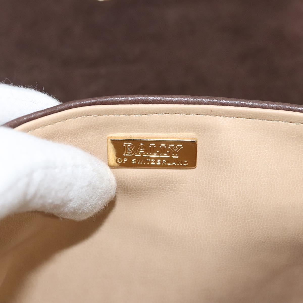 Bally Vintage Shoulder Bag Leather, Brown, Leather, Shoulder Bag