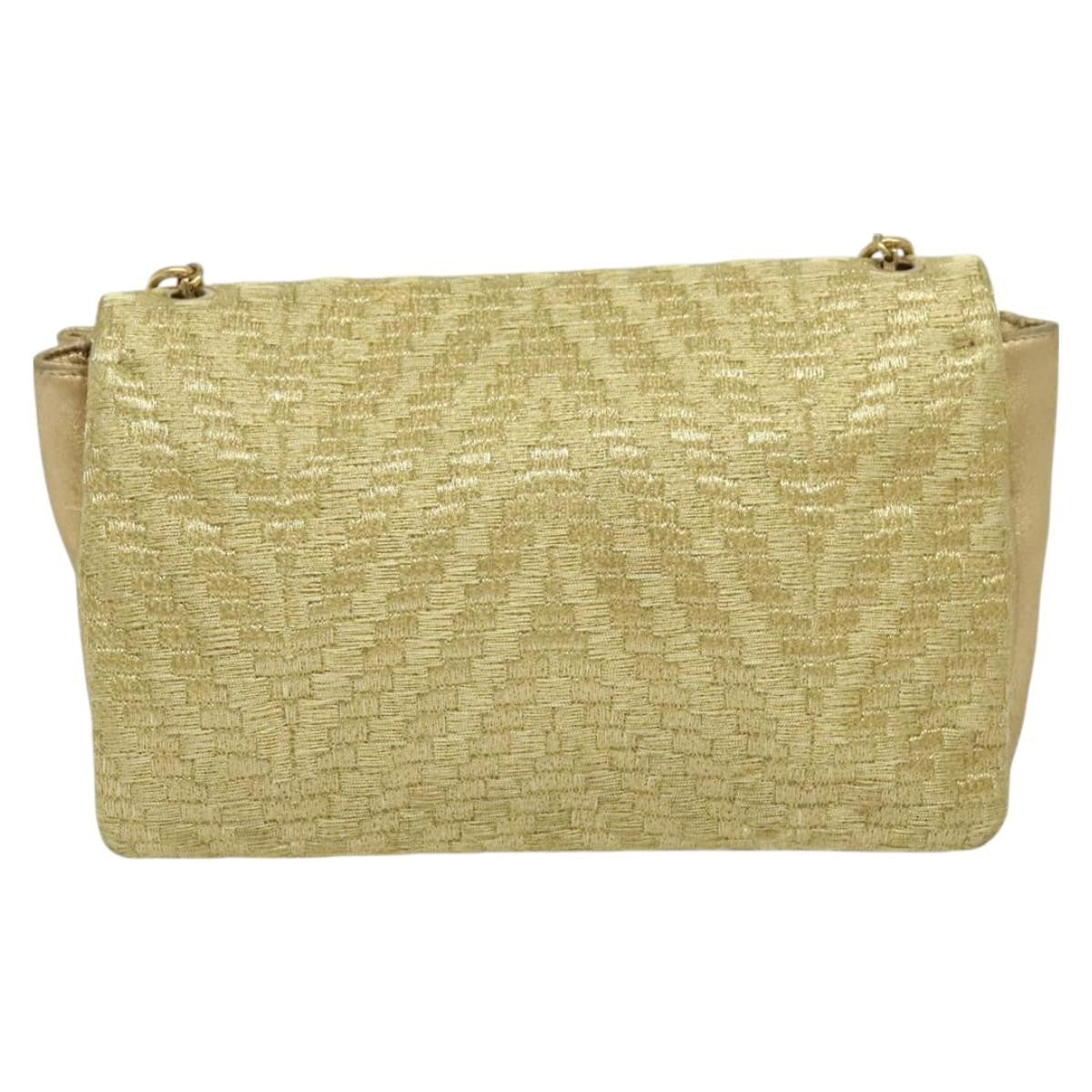 Salvatore Ferragamo Vala Shoulder Bag Leather, GOLD, LEATHER, Shoulder bag