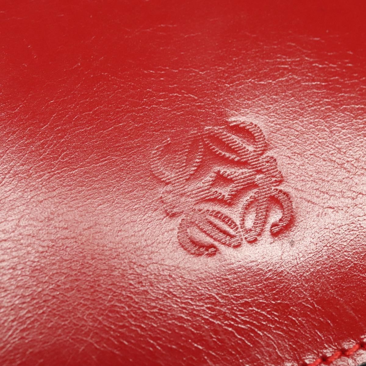Loewe Anagram handbag Leather, RED, LEATHER, Handbag