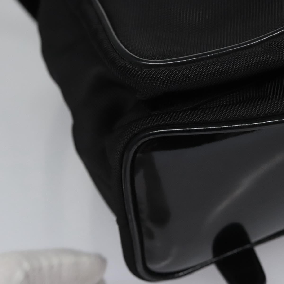 Gucci Vintage Bamboo Backpack Patent, BLACK, PATENT_LEATHER, Backpack