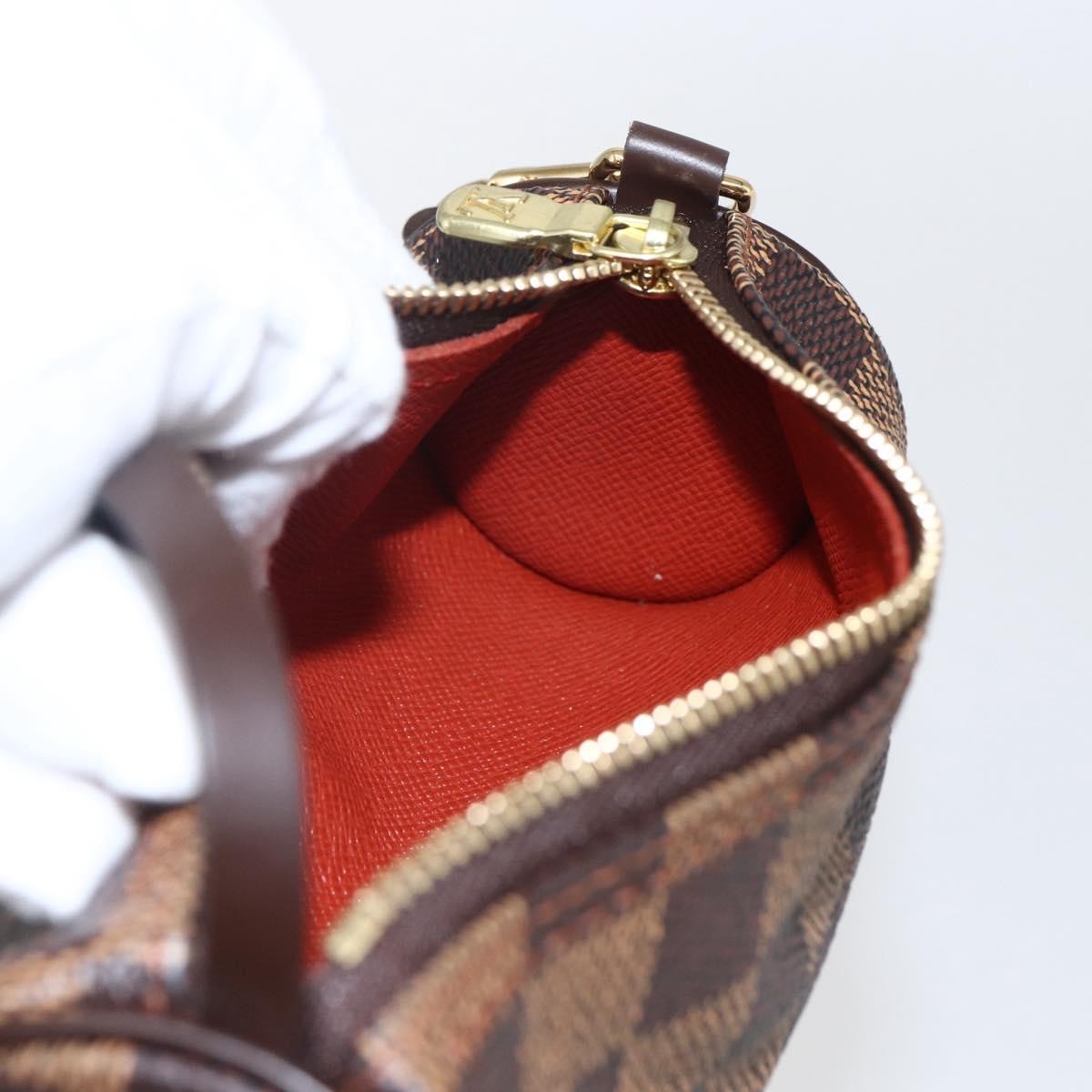 Louis Vuitton Papillon Pochette Damier, Brown, Canvas, Clutch