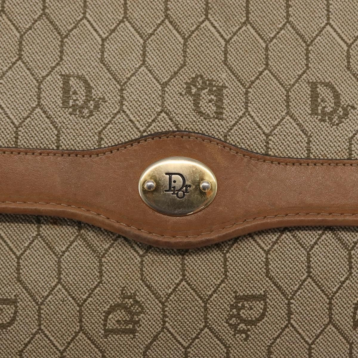 Christian Dior Vintage Honeycomb chain Canvas, BEIGE, CANVAS, Shoulder bag