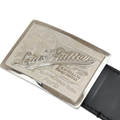 Louis Vuitton Travelling Requisites Belt Leather, BLACK, LEATHER, Belts