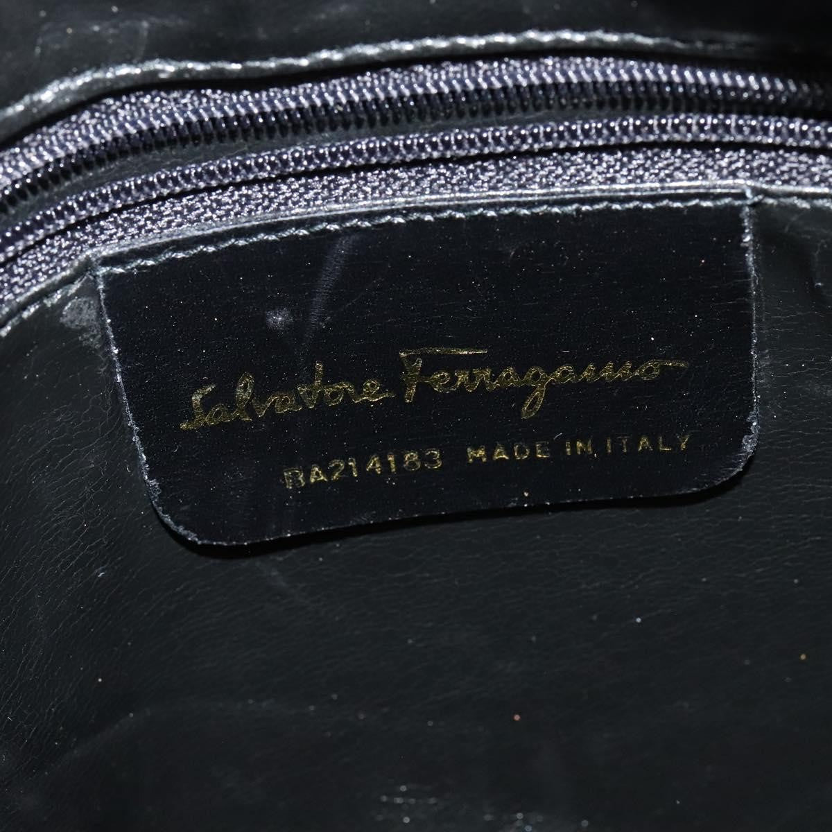 Salvatore Ferragamo Vala Shoulder Bag Leather, BLACK, LEATHER, Shoulder bag