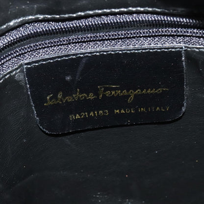 Salvatore Ferragamo Vala Shoulder Bag Leather, BLACK, LEATHER, Shoulder bag