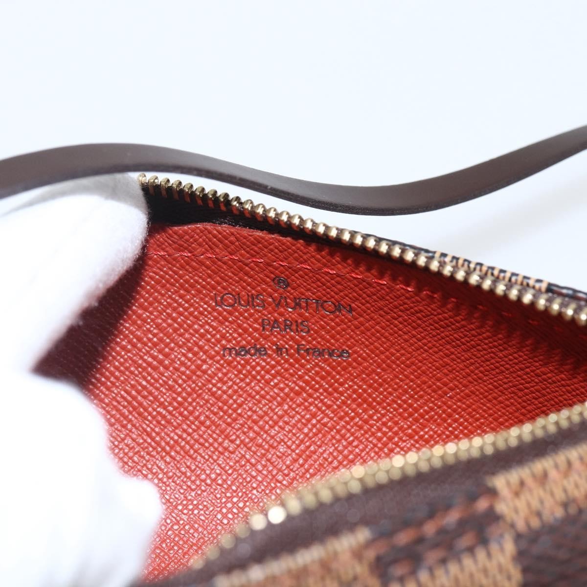 Louis Vuitton Papillon Pochette Damier, Brown, Canvas, Clutch