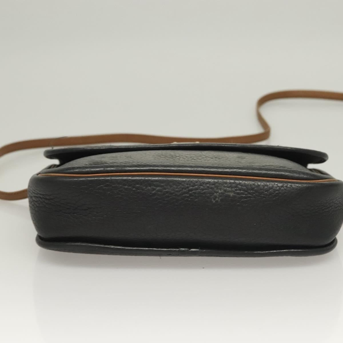 Christian Dior Vintage Trotter Crossbody Bag Leather, BLACK, LEATHER, Clutche & pouche