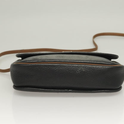 Christian Dior Vintage Trotter Crossbody Bag Leather, BLACK, LEATHER, Clutche & pouche